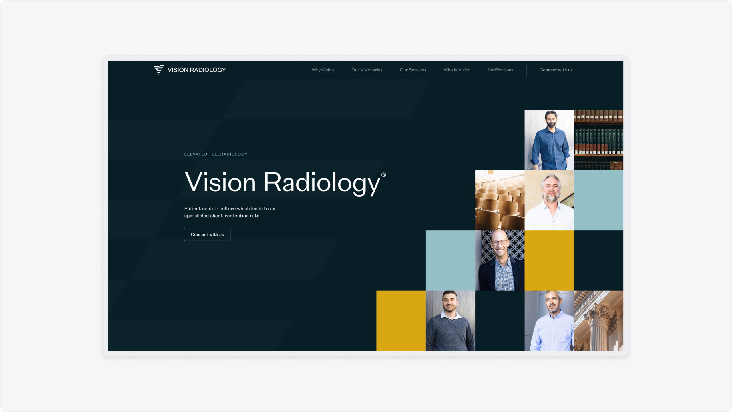 healthcare website homepage