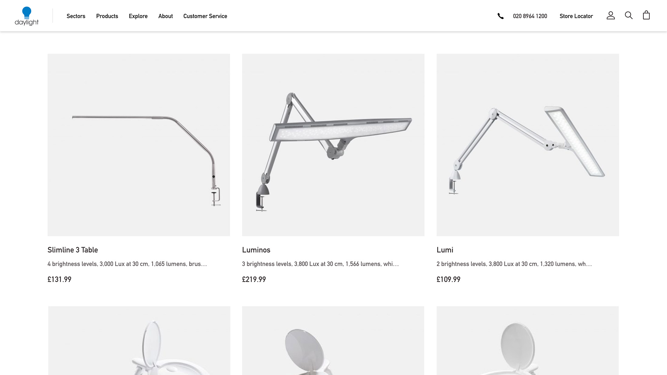 a selection of daylight products
