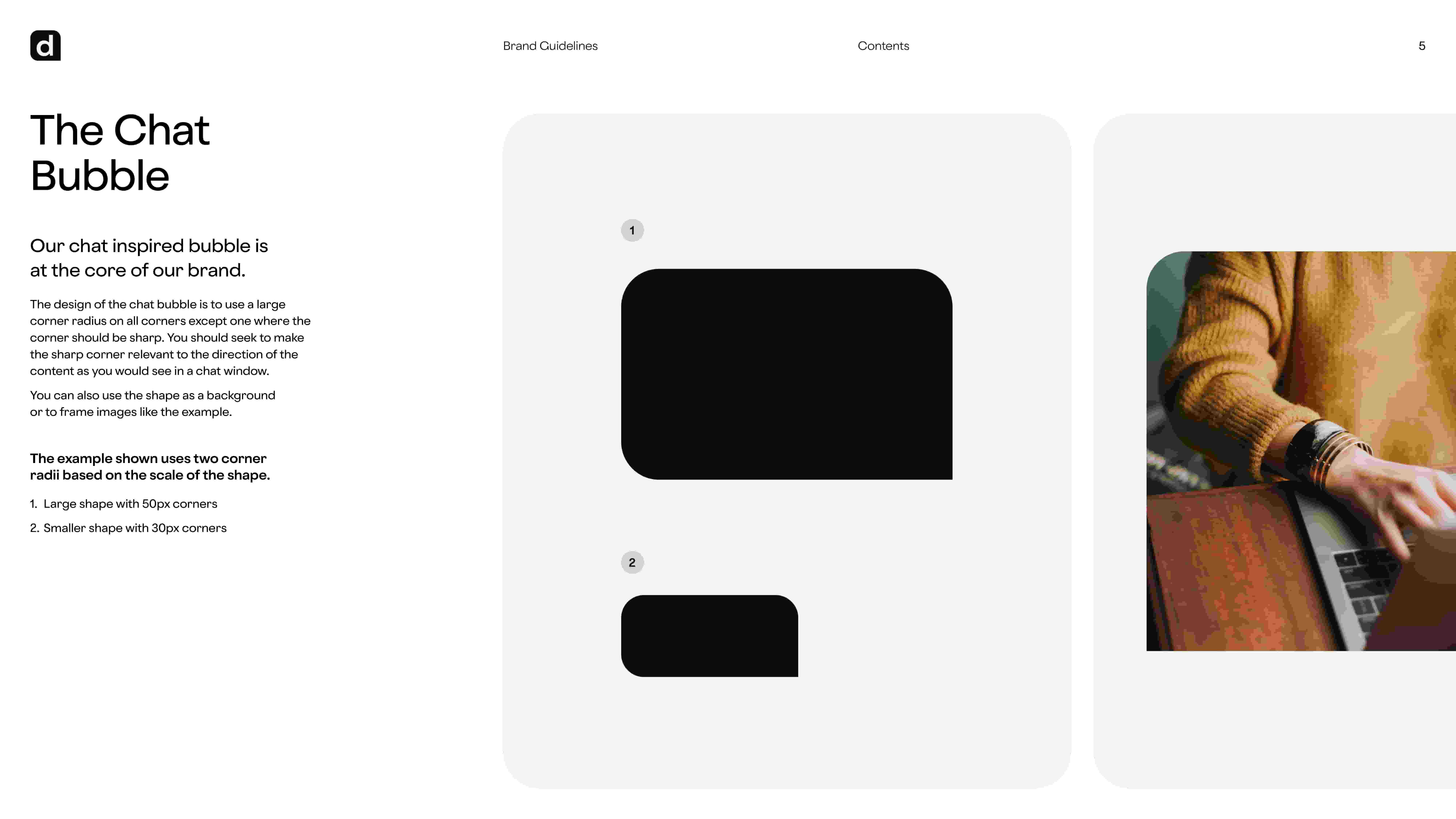 Dynavics chat box brand shape