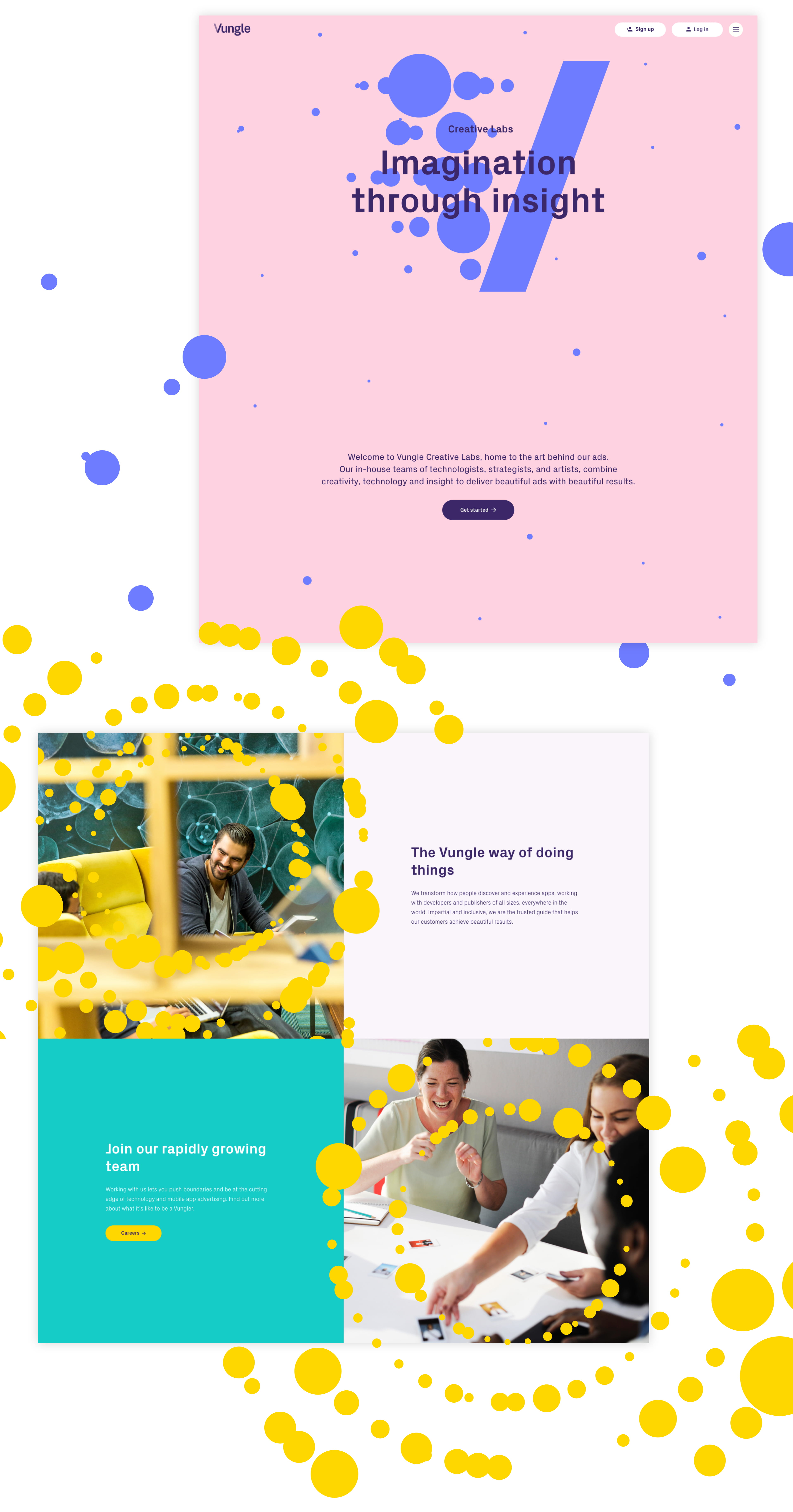 website design of SaaS platform in-app advertising business