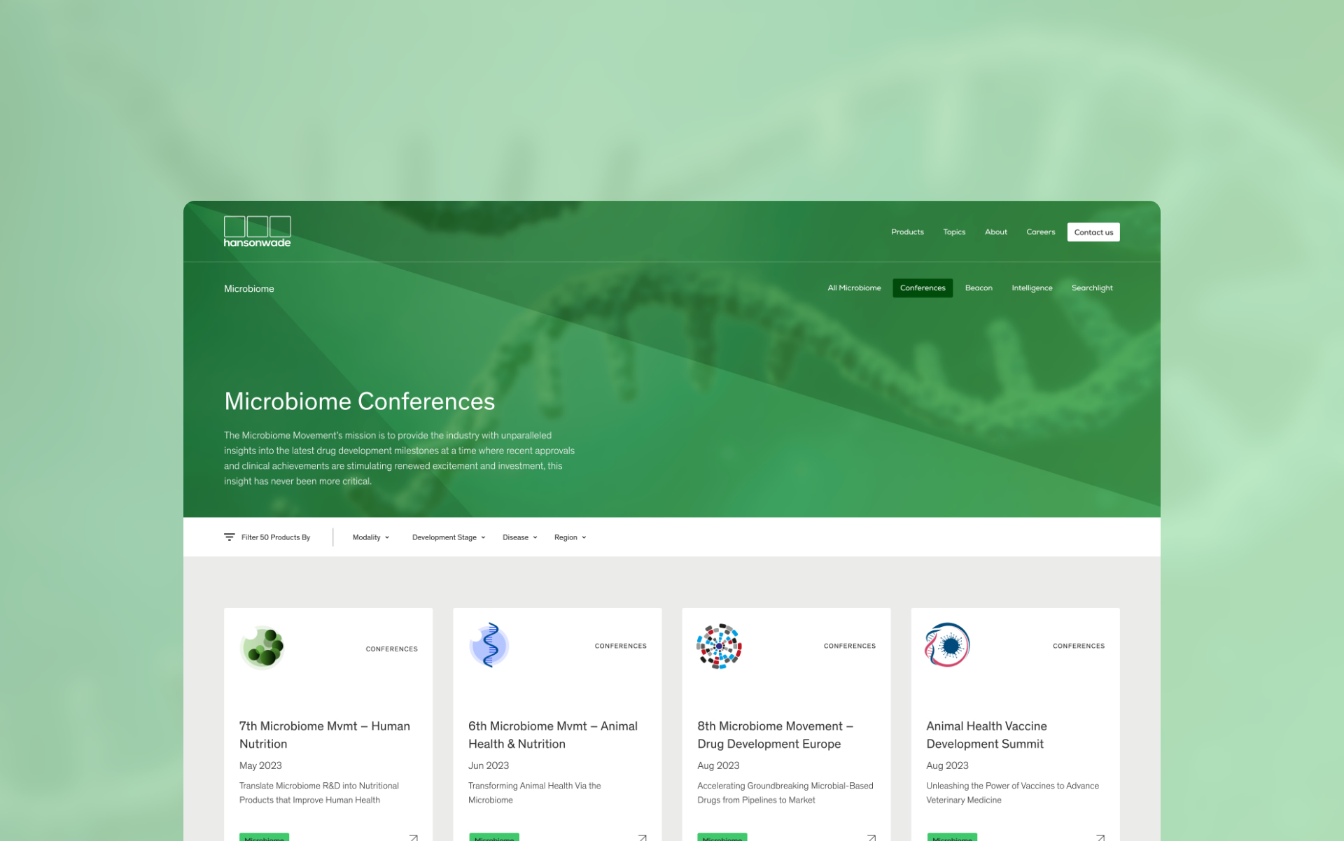 Pharma event web design