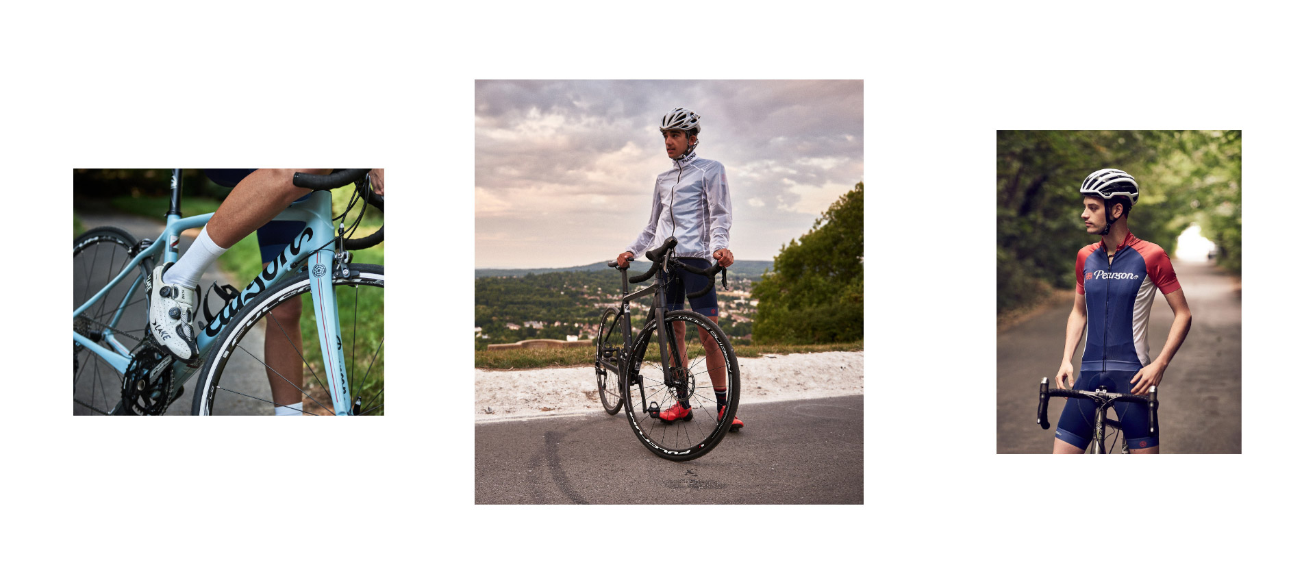 Pearson cyclists modelling Pearson bikes
