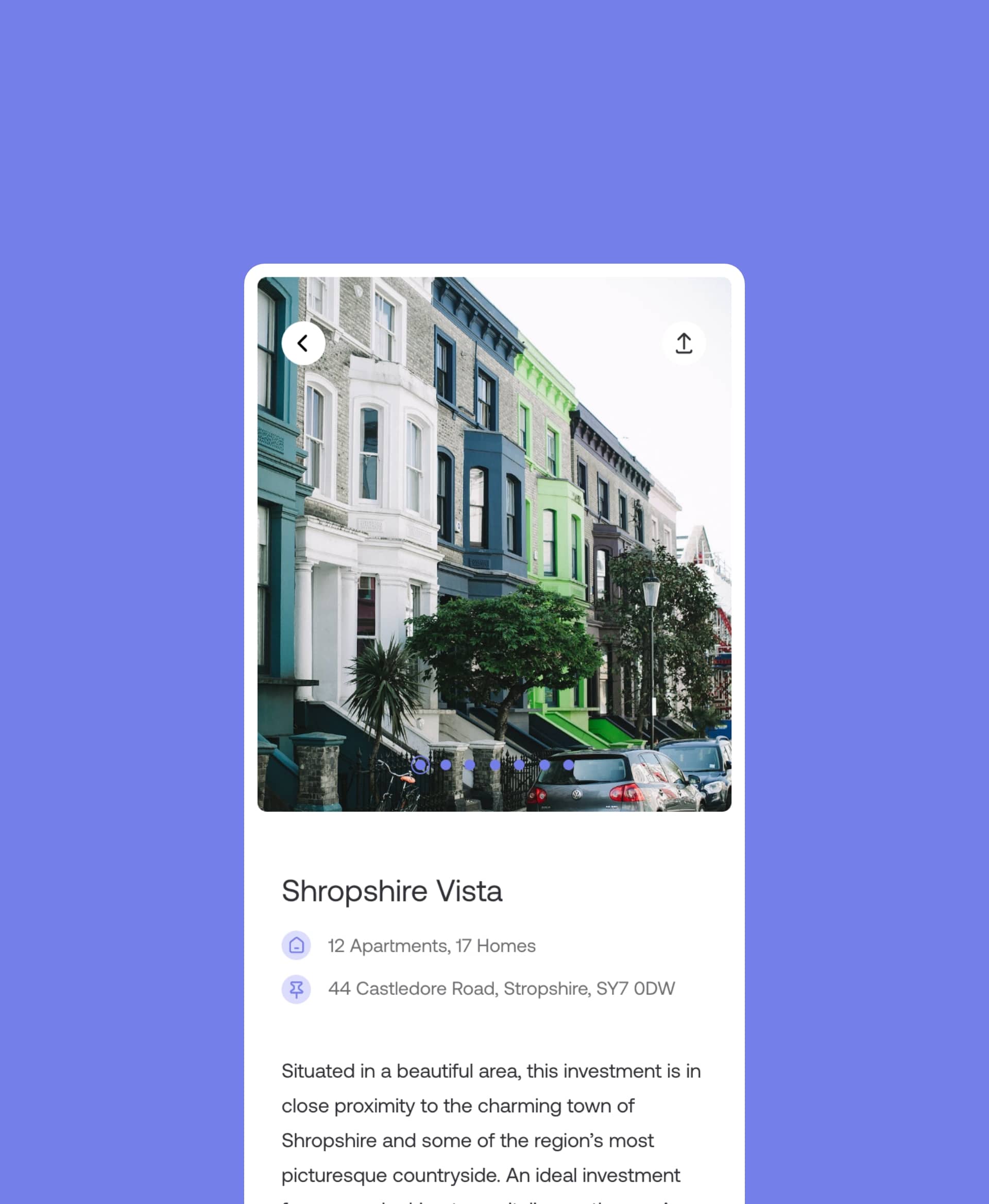 Property Page in Mobile App