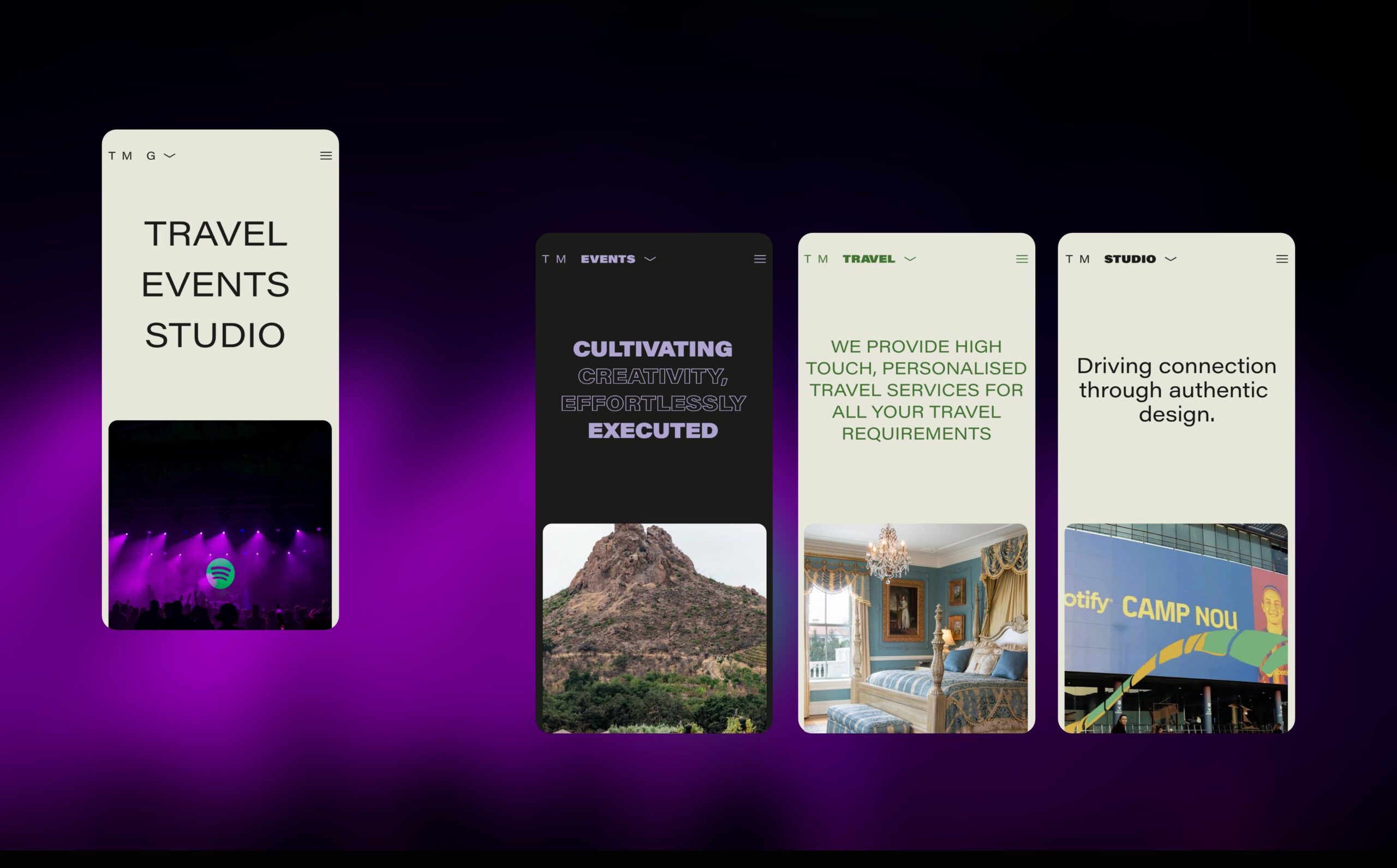 Mobile Event Management Web Designs