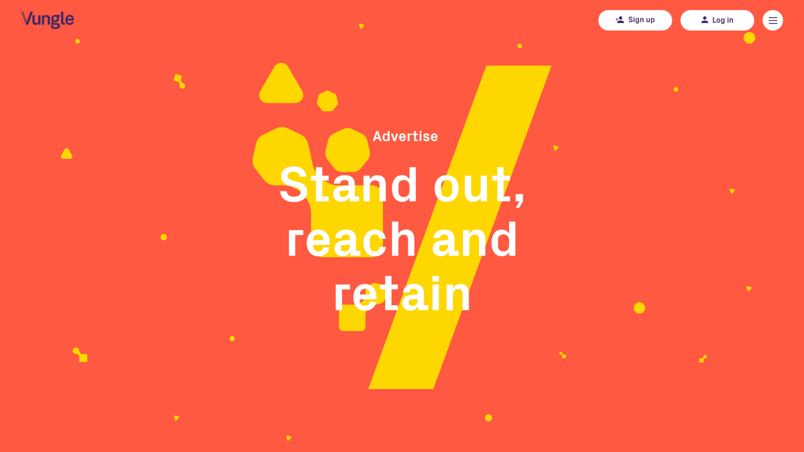 Vungle Advertise page banner