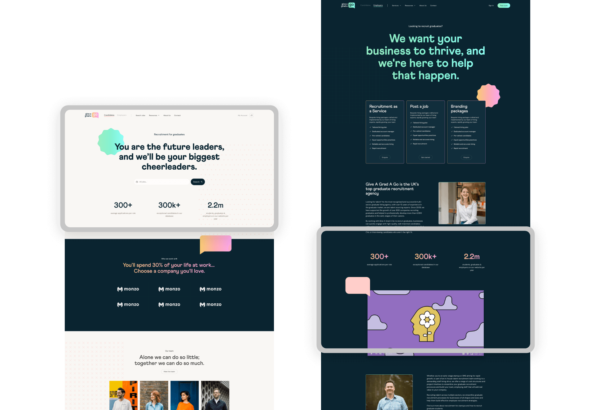 Recruitment website designs